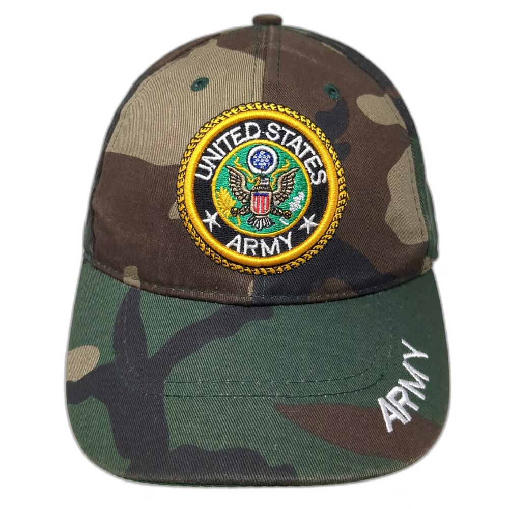 SWT Baseball Cap Green Brown Camo One Size US Army Embroidered Patch Hat